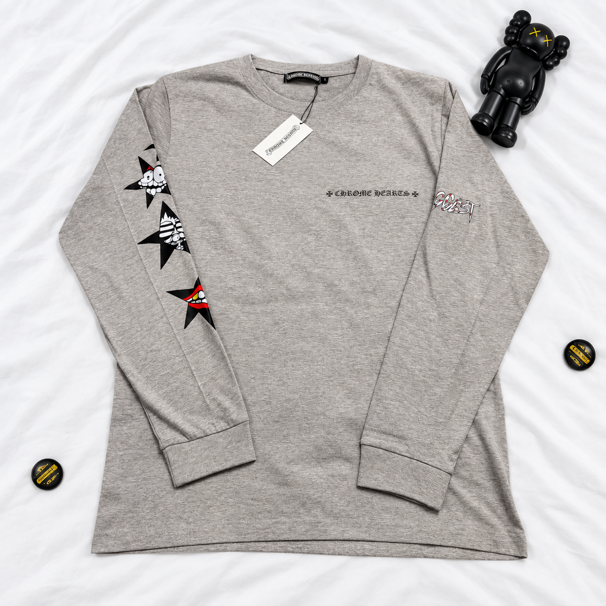CH LONGSLAVEE GREY TEE