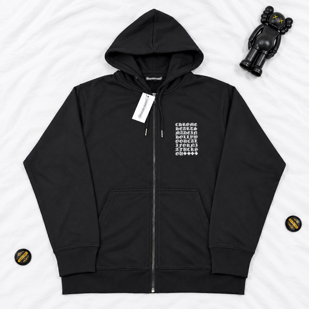 CH BLACK PURPLE LOGO ZIP HOODIES