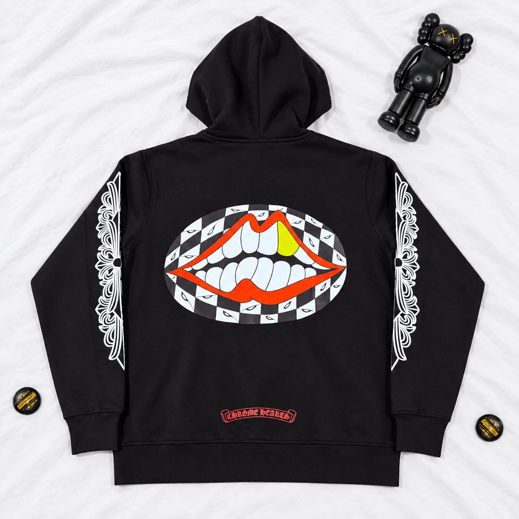 CH HOODIE BLACK RED LOGO