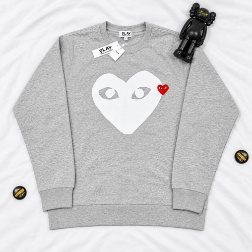 CDG PLAY BIG HEART CREWNECKS