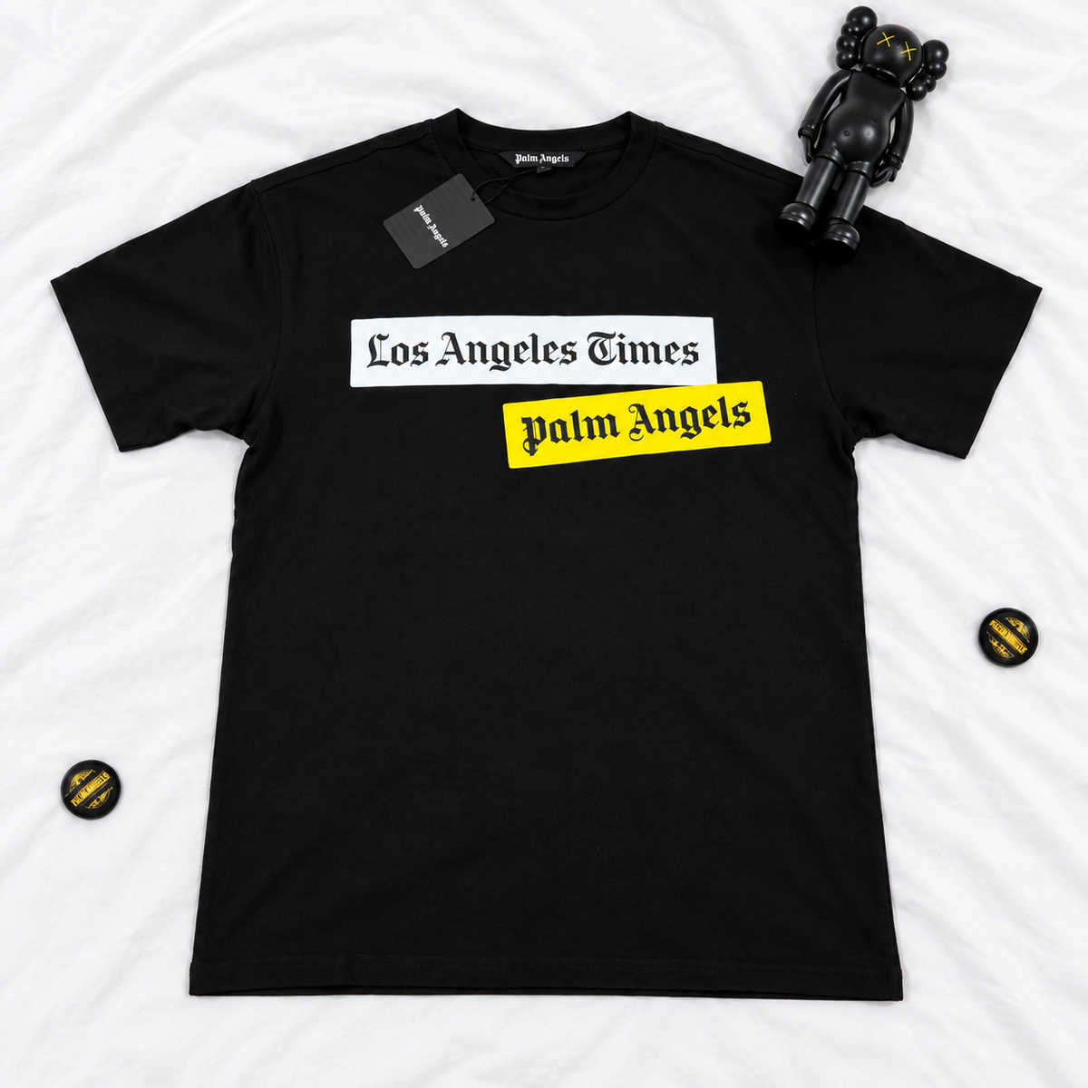 PALM ANGELS "LOS ANGELES TIMES" BLACK TEE