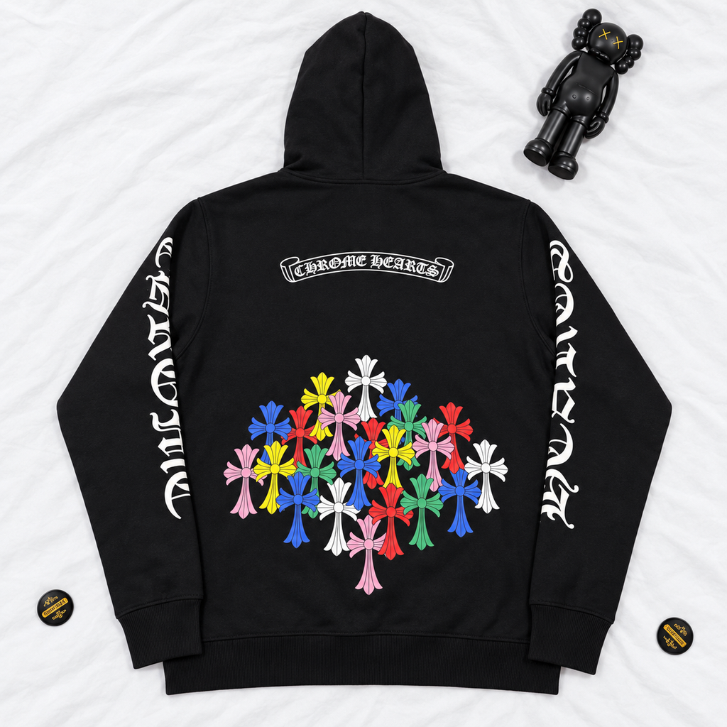 CH MULTICROSSES MULTICOLOR BLACK HOODIE