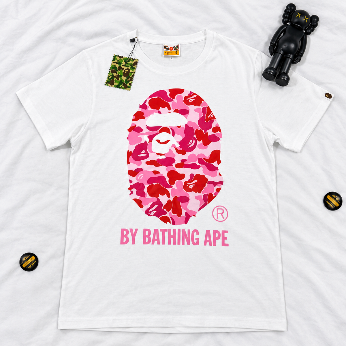 BAPE LOGO APE HEAD WHITE TEES