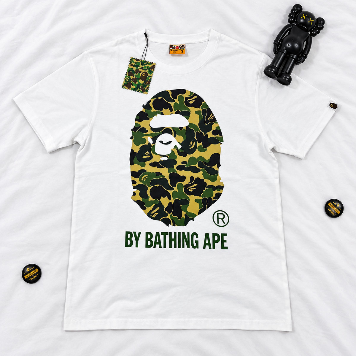 BAPE LOGO APE HEAD WHITE TEES
