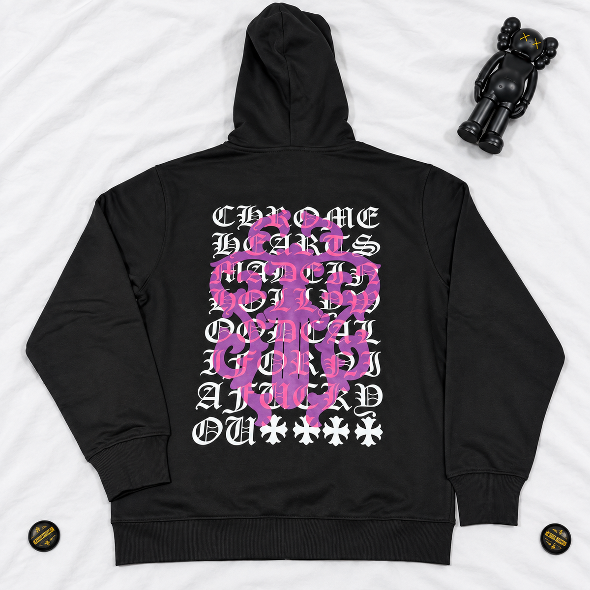CH BLACK PURPLE LOGO ZIP HOODIES