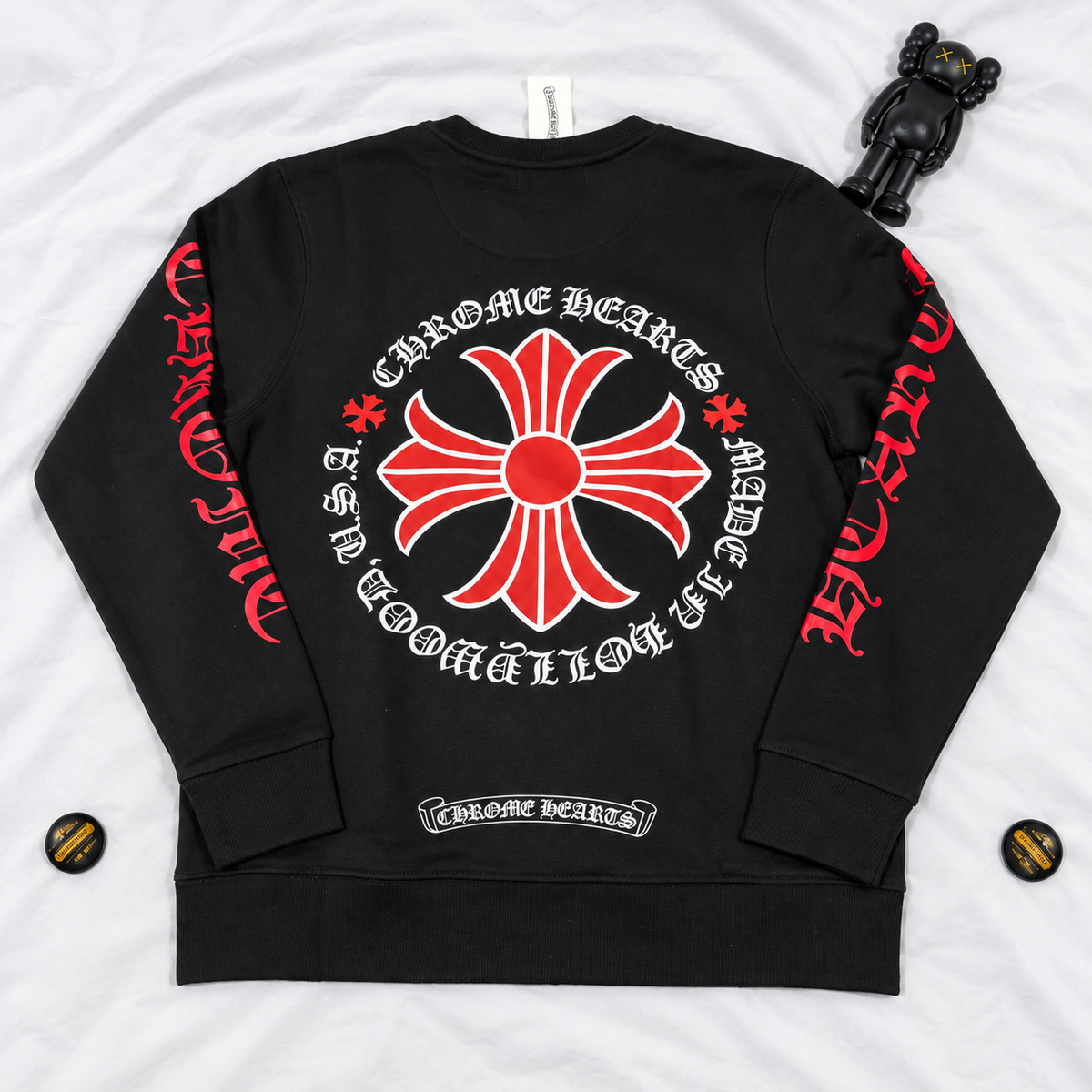 CH RED CROSS BLACK CREWNECK