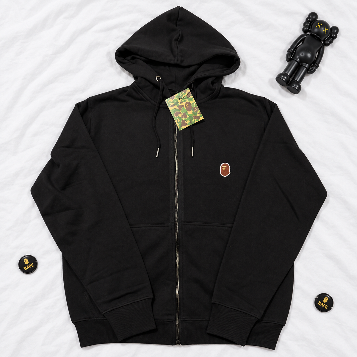 BAPE MINI LOGO BLACK ZIP HOODIE