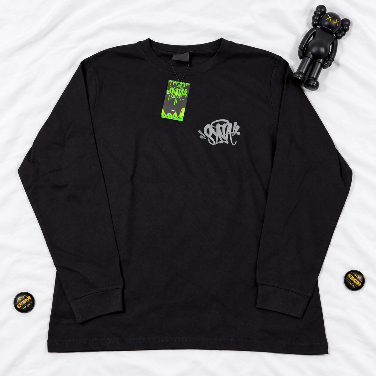 SYNAWORLD "SYNARCHY" LONGSLEVEE BLACK TEE