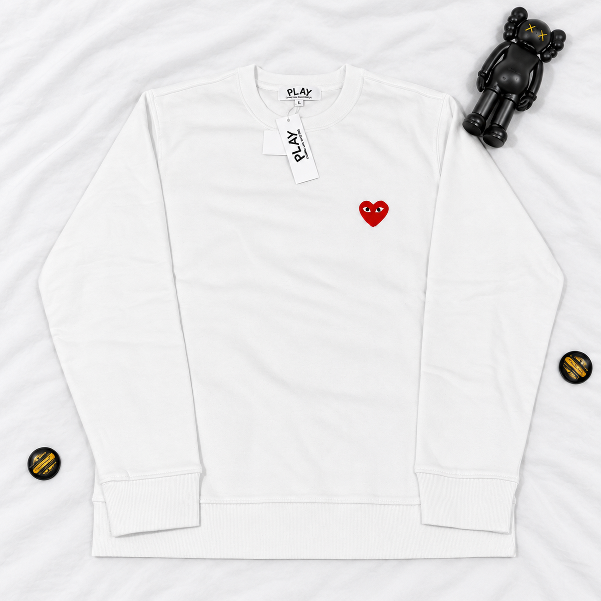 CDG PLAY CREWNECKS