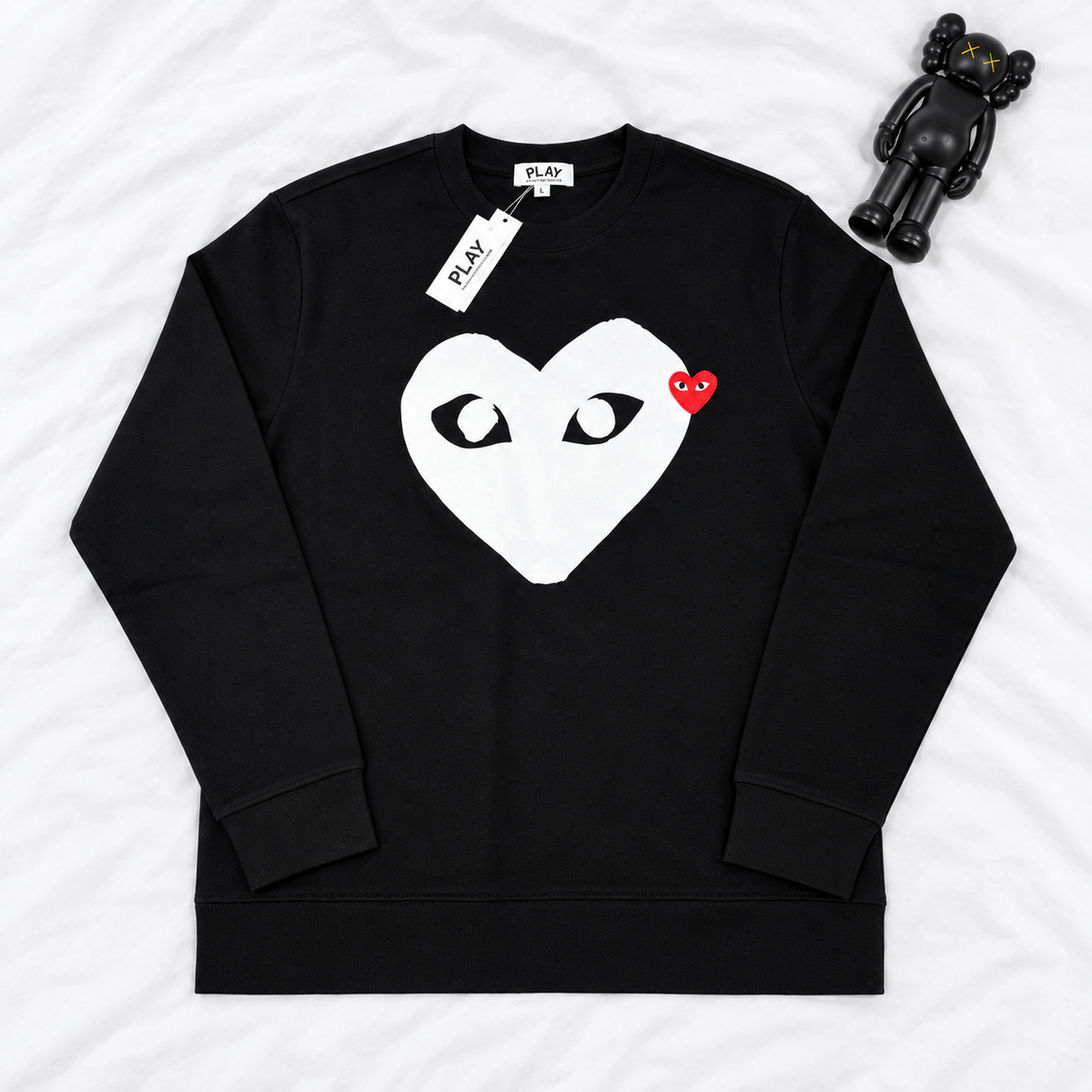 CDG PLAY BIG HEART CREWNECKS