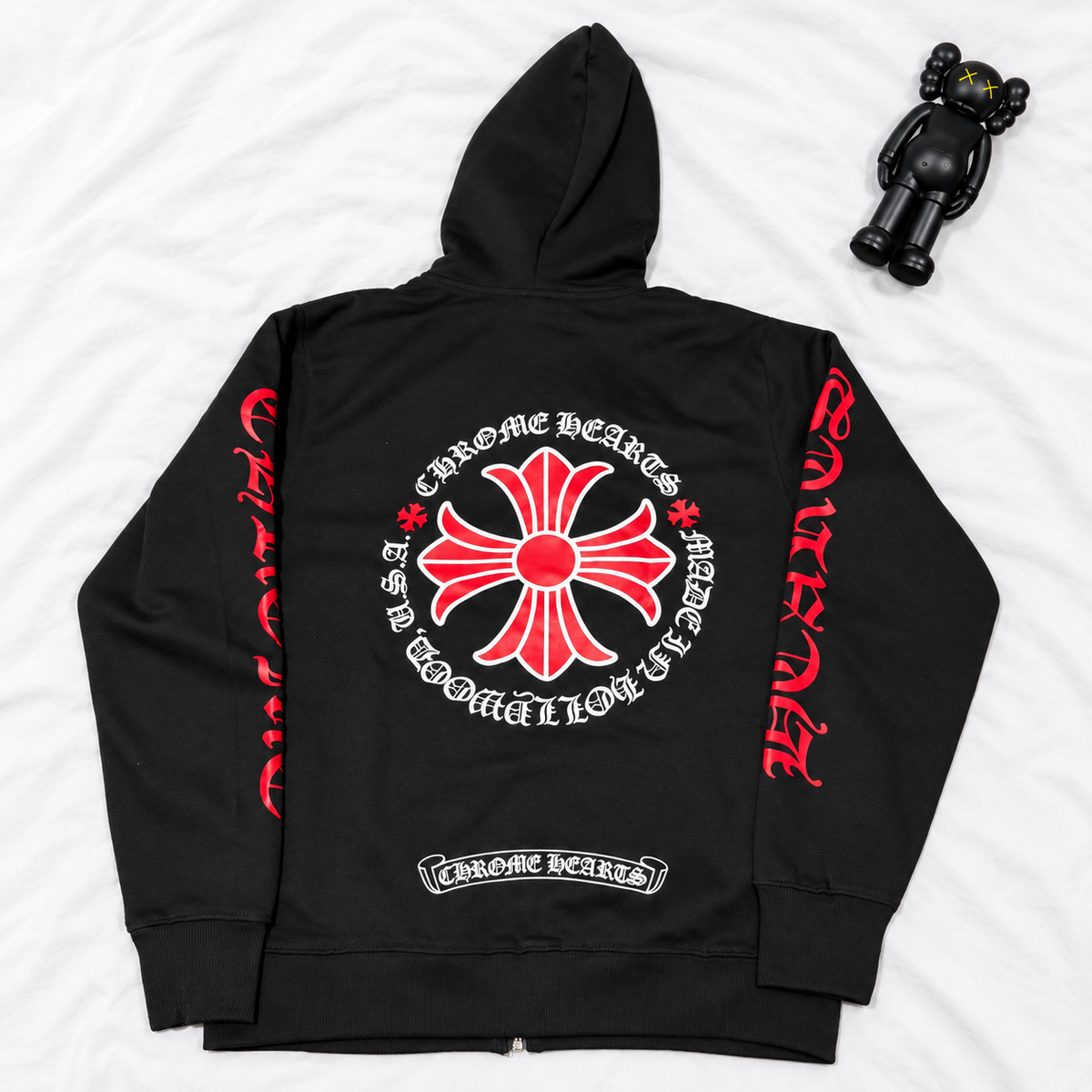 CH RED CROSS BLACK ZIP HOODIE