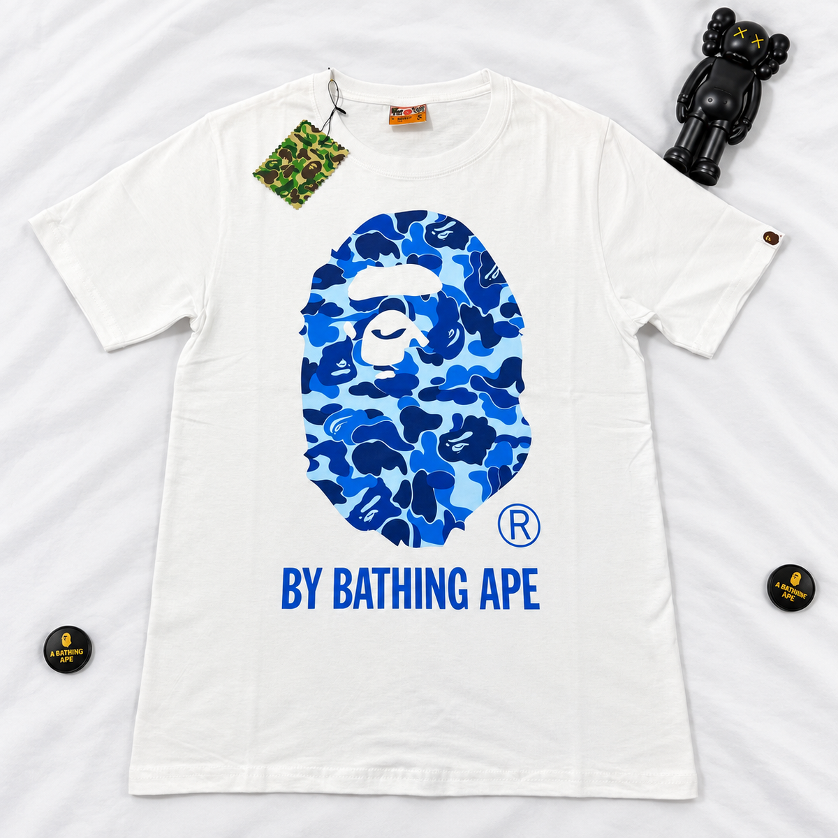BAPE LOGO APE HEAD WHITE TEES