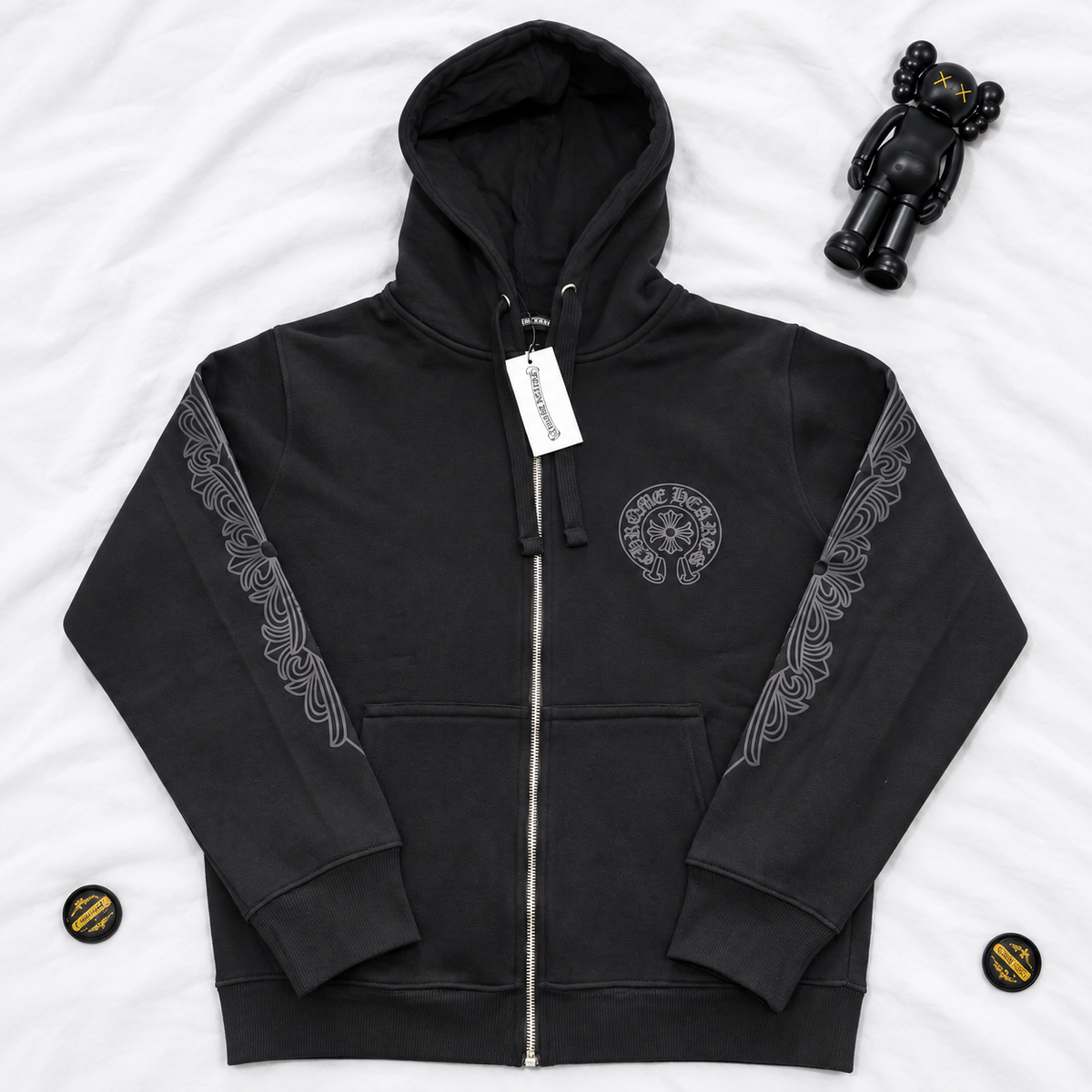 CH CLASSIC TRIPLE BLACK ZIP HOODIE