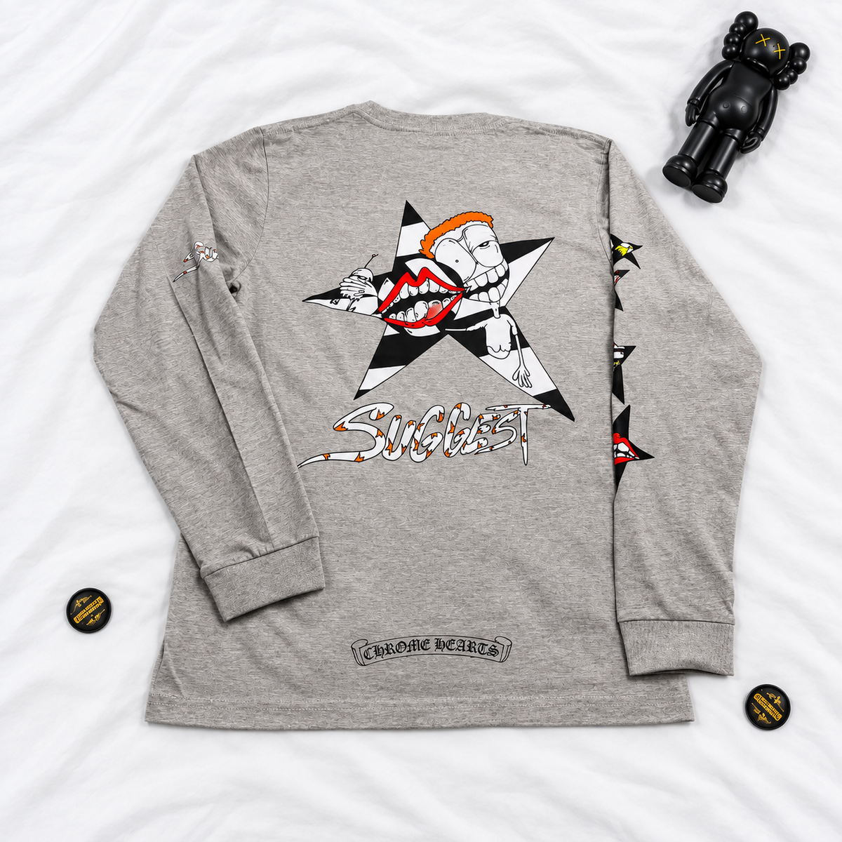 CH LONGSLAVEE GREY TEE