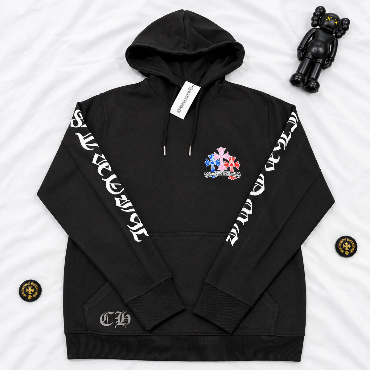 CH MULTICROSSES MULTICOLOR BLACK HOODIE
