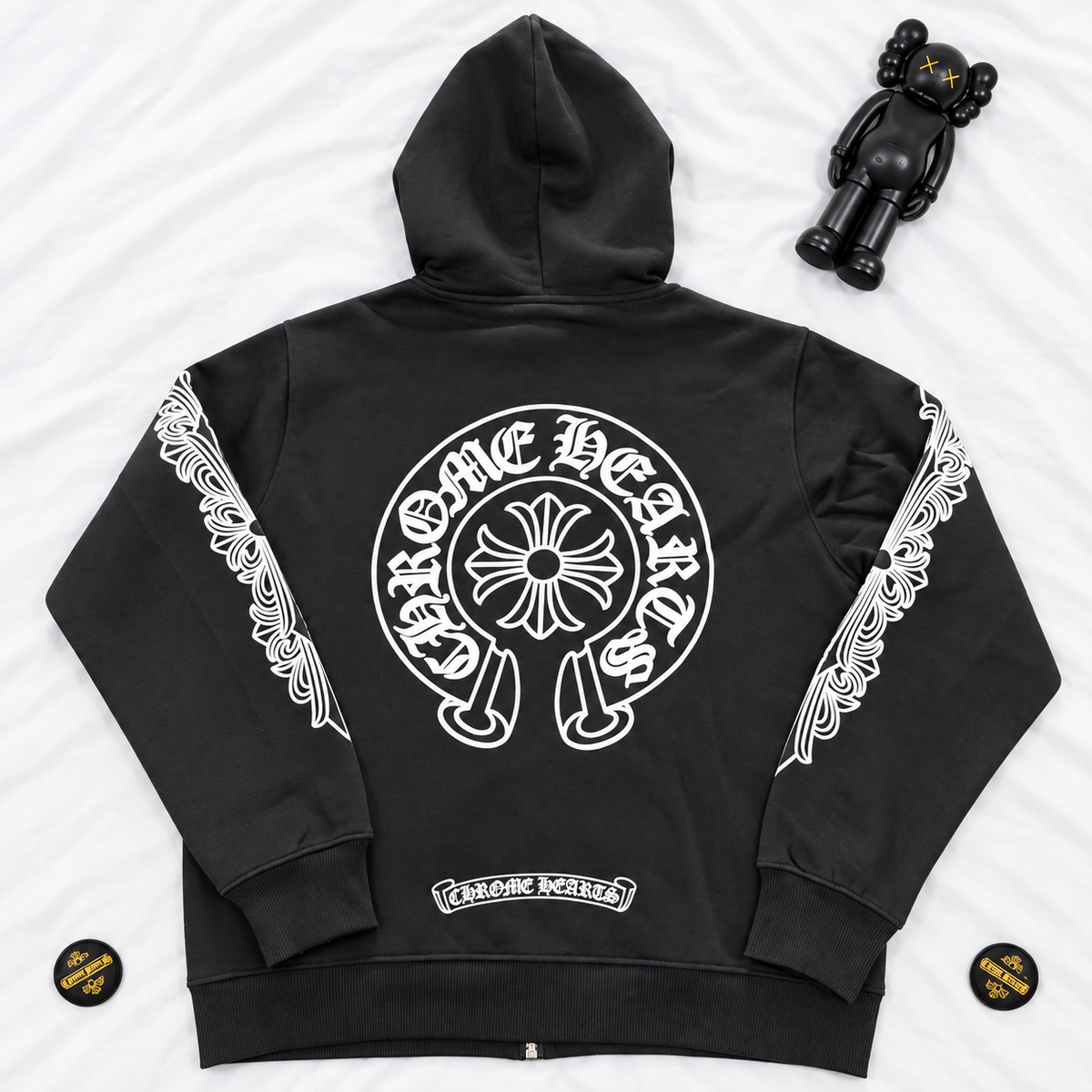 CH CLASSIC ZIP HOODIE BLACK AND WHITE