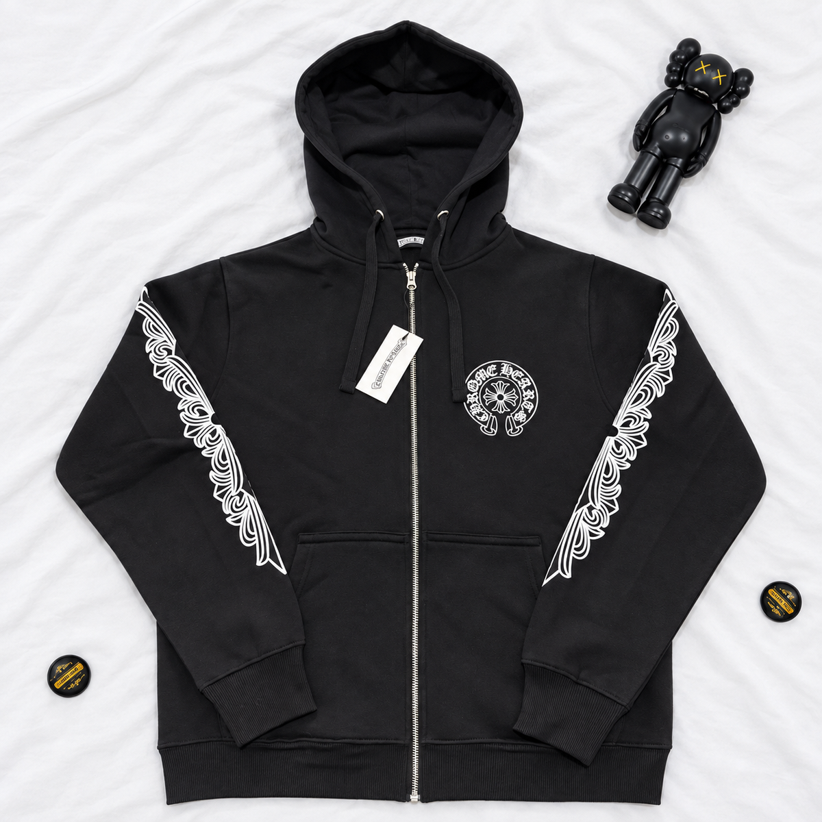 CH CLASSIC ZIP HOODIE BLACK AND WHITE