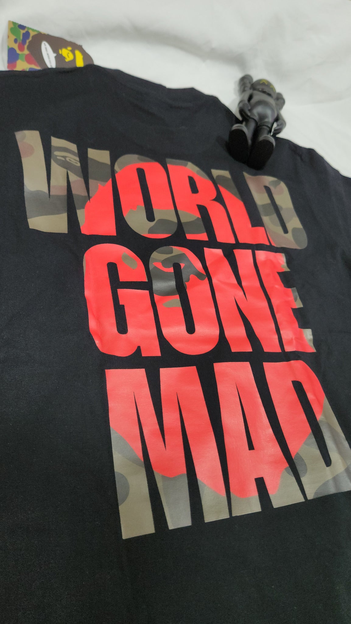 A BATHING APE WORLD GONE MAD OVERLAP TEE