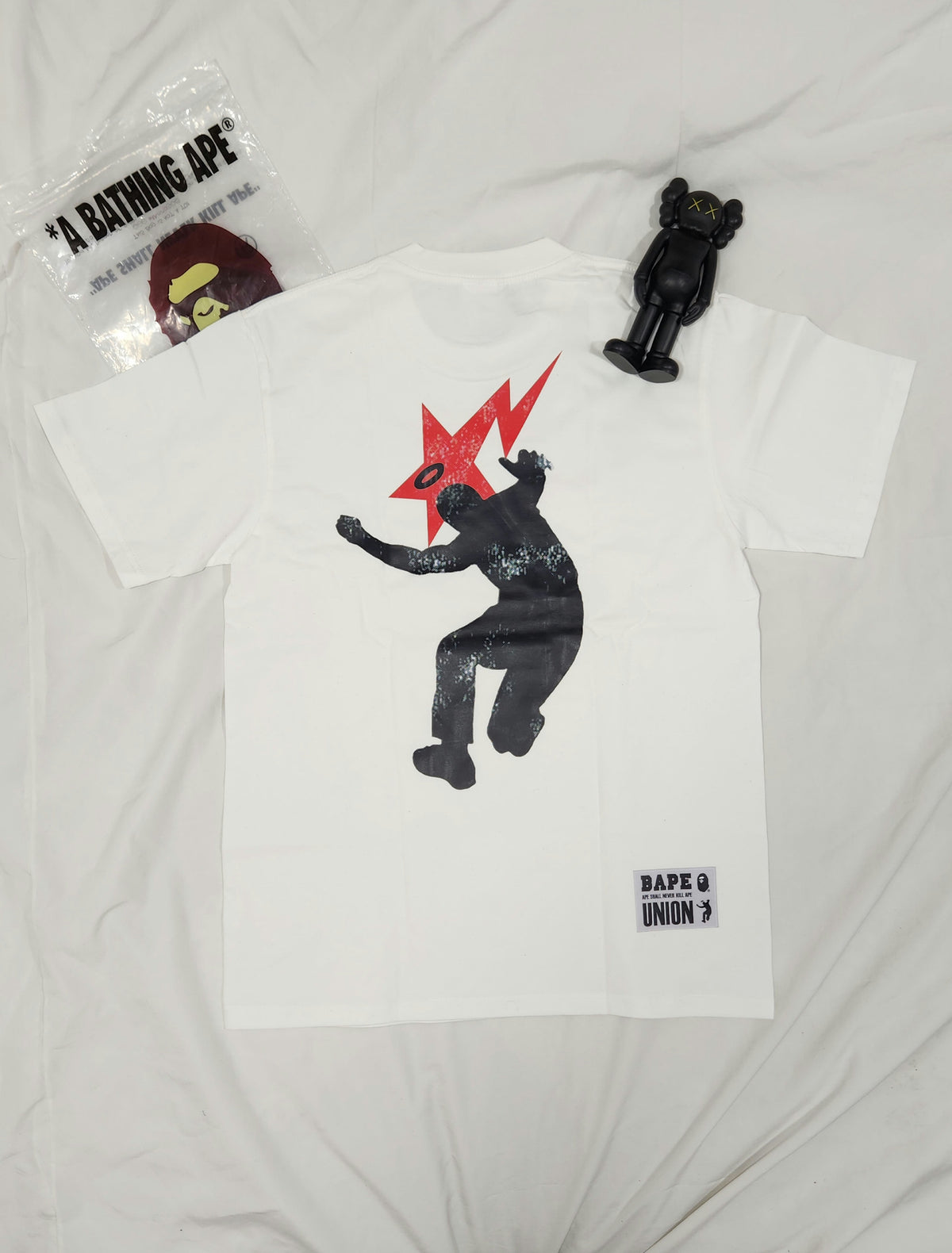 A BATHING APE X UNION PIGMENT DYED APE HEAD TEE