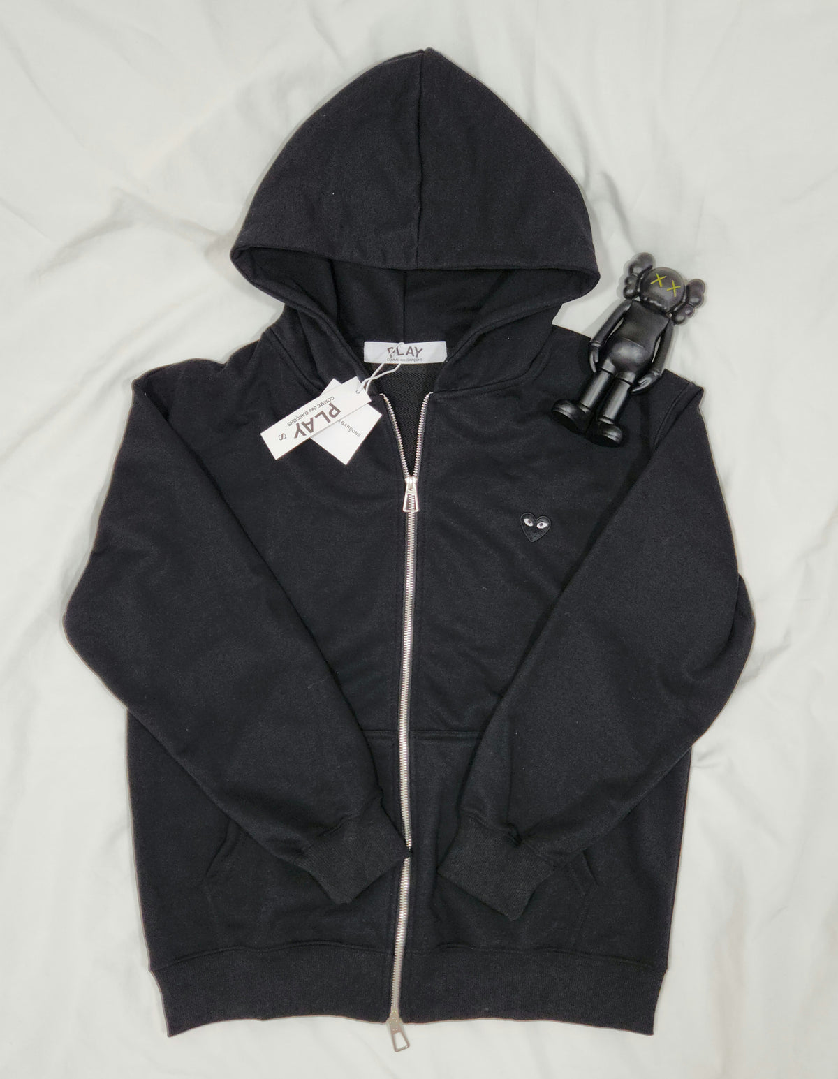 CDG PLAY BLACK ZIP HOODIE
