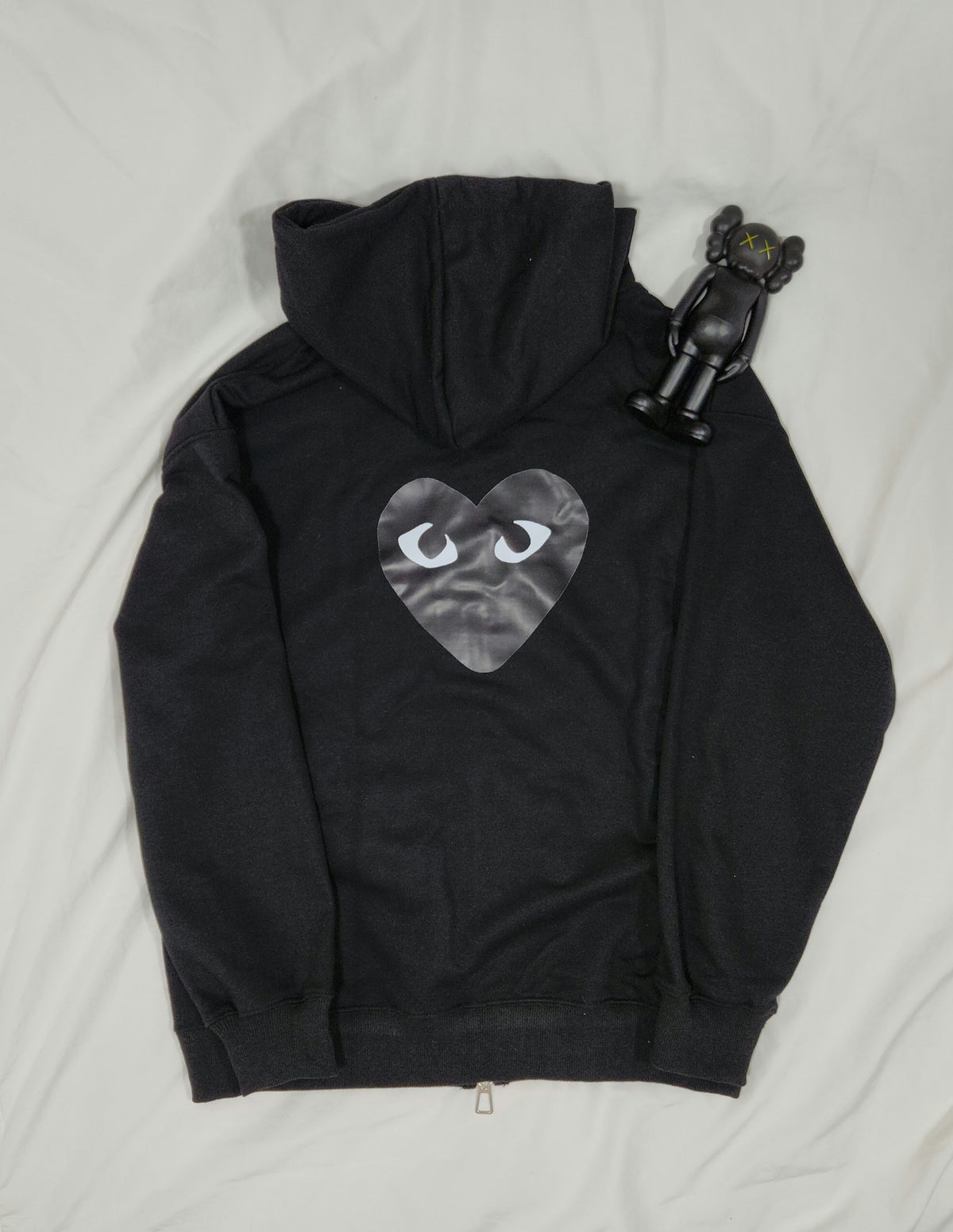 CDG PLAY BLACK ZIP HOODIE