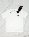CDG PLAY WHITE RED HEART TEE