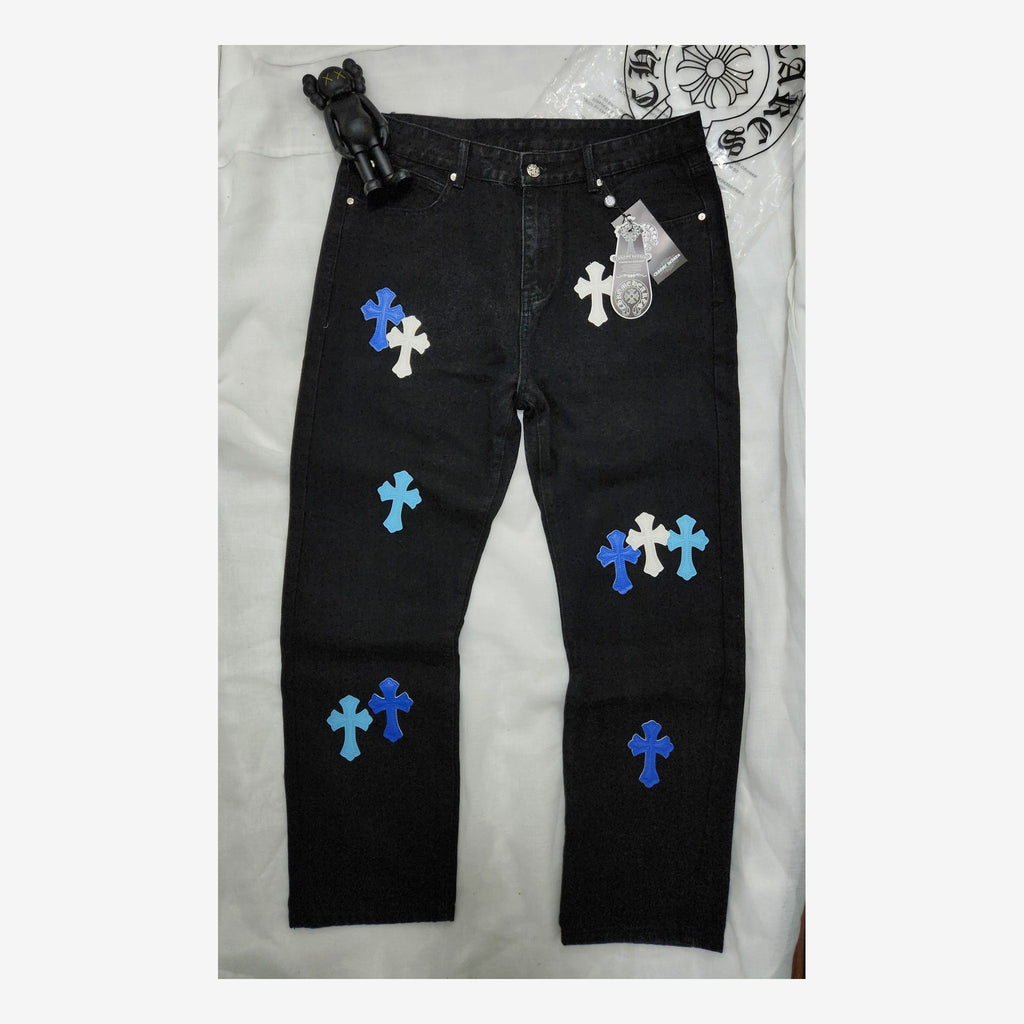 CH CROSS PATCHES JEANS - NEGRO