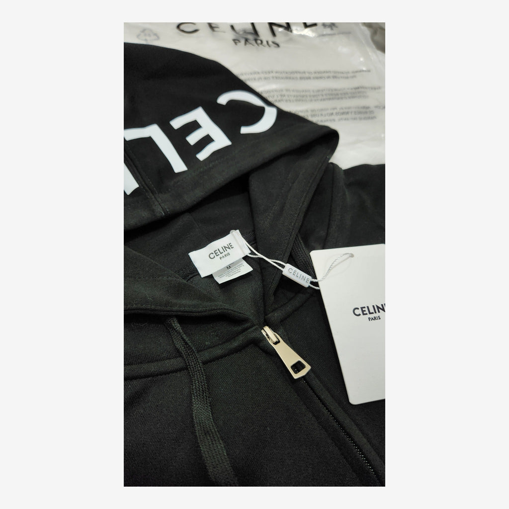 CLNE BLACK ZIP HOODIE