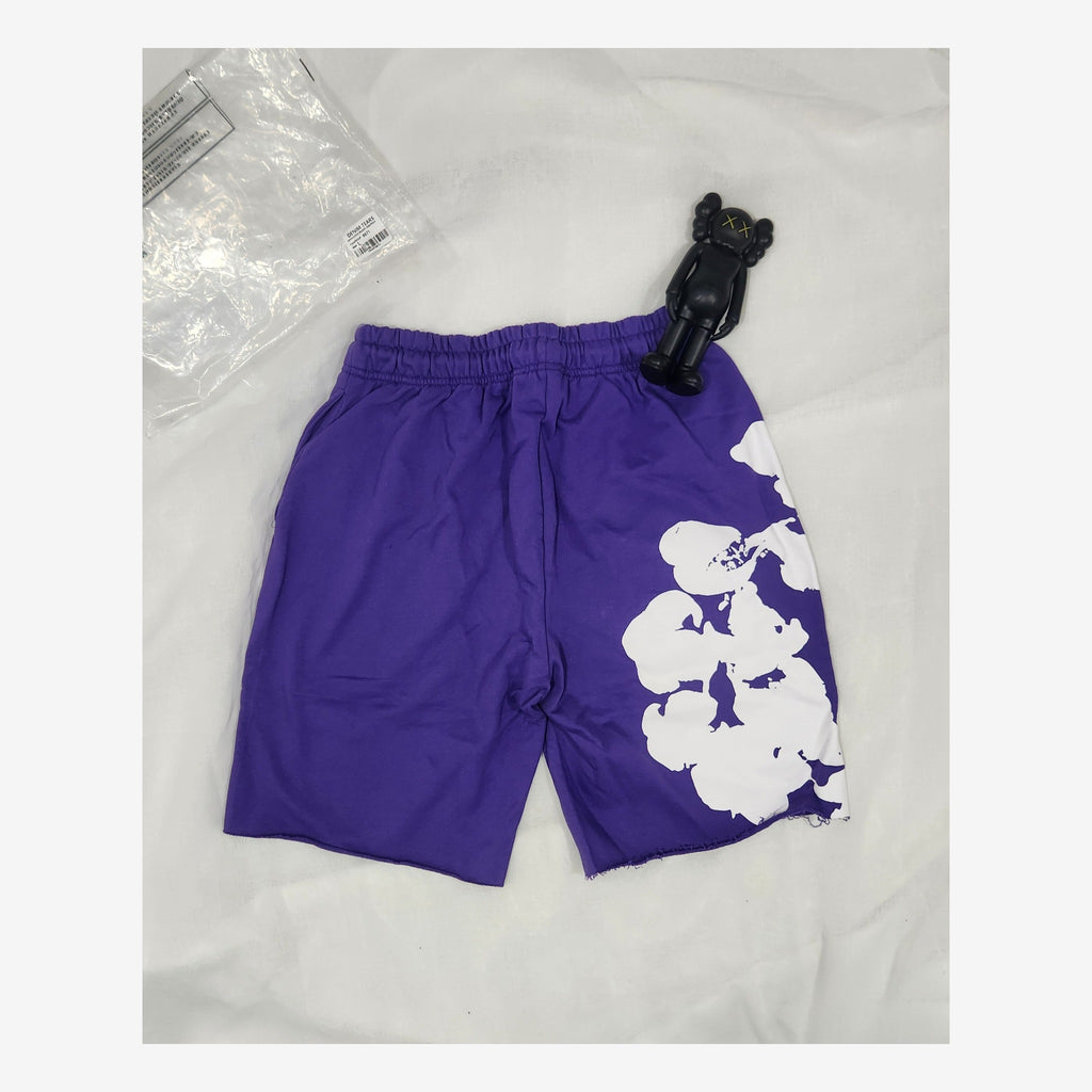 DENIM TEARS COTTON PURPLE SHORTS
