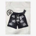 HELLSTAR SKULLS COTTON BLACK SHORTS