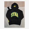 SNWRLD COLLEGE BLACK HOODIE