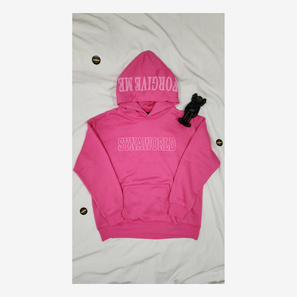 SNWRLD FORGIVE ME PINK HOODIE