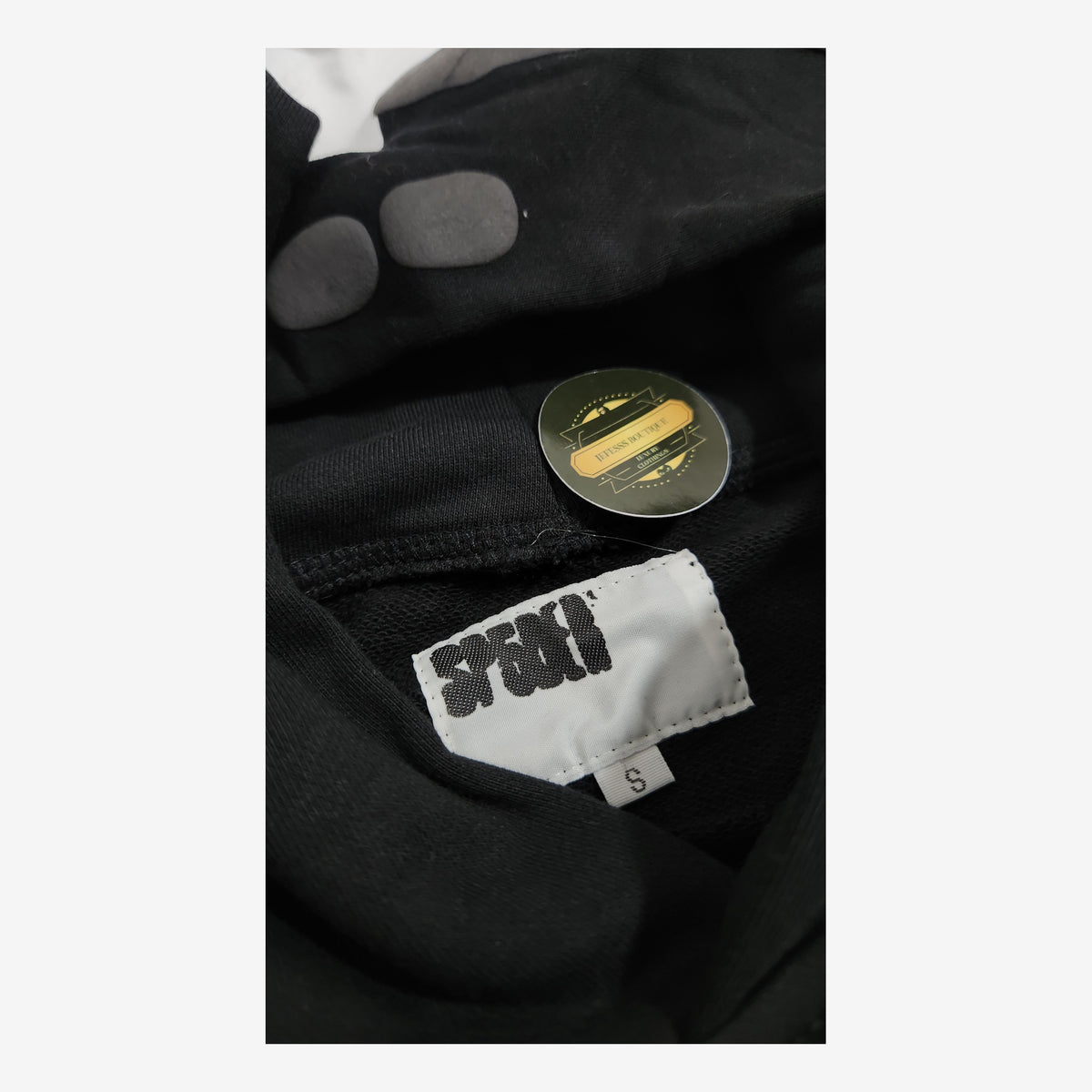 SP5DER BLACK GREEN NEON WEB HOODIE