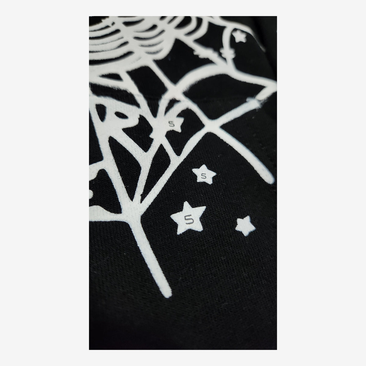 SP5DER BLACK WEB HOODIE