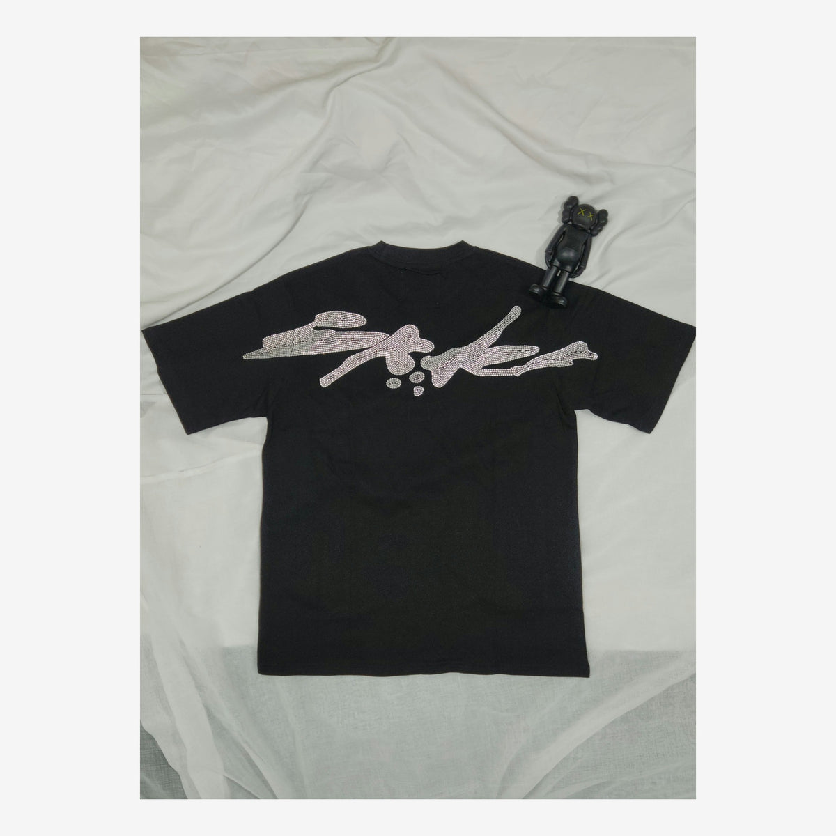 SP5DER CRYSTALS BLACK TEE