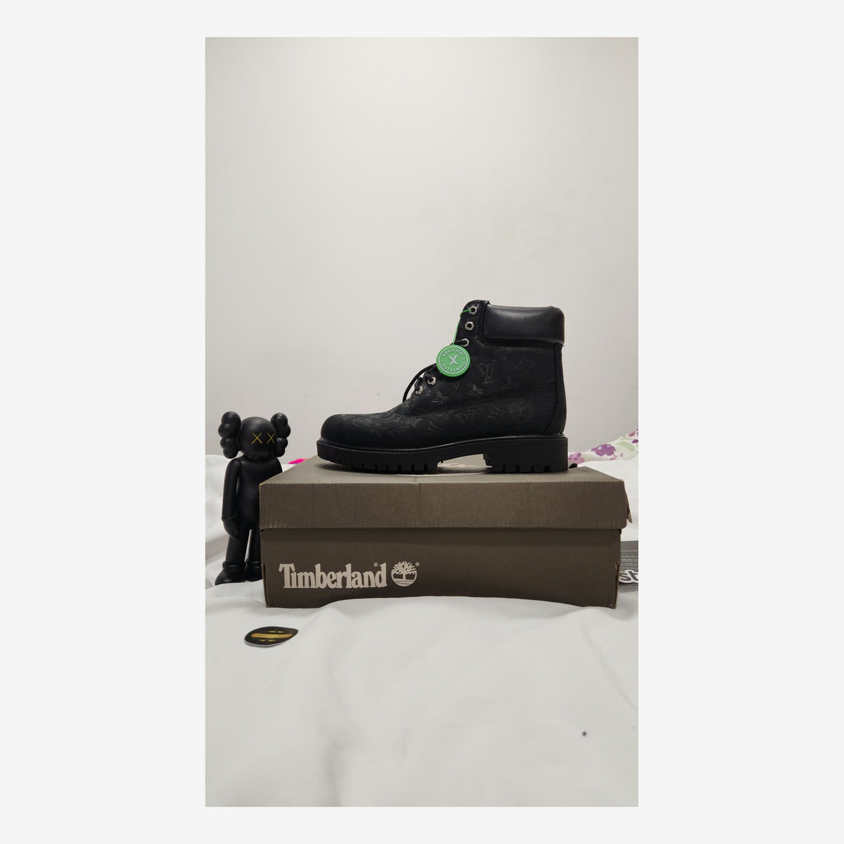 TMBRLND X LV MONOGRAM BLACK BOOTS